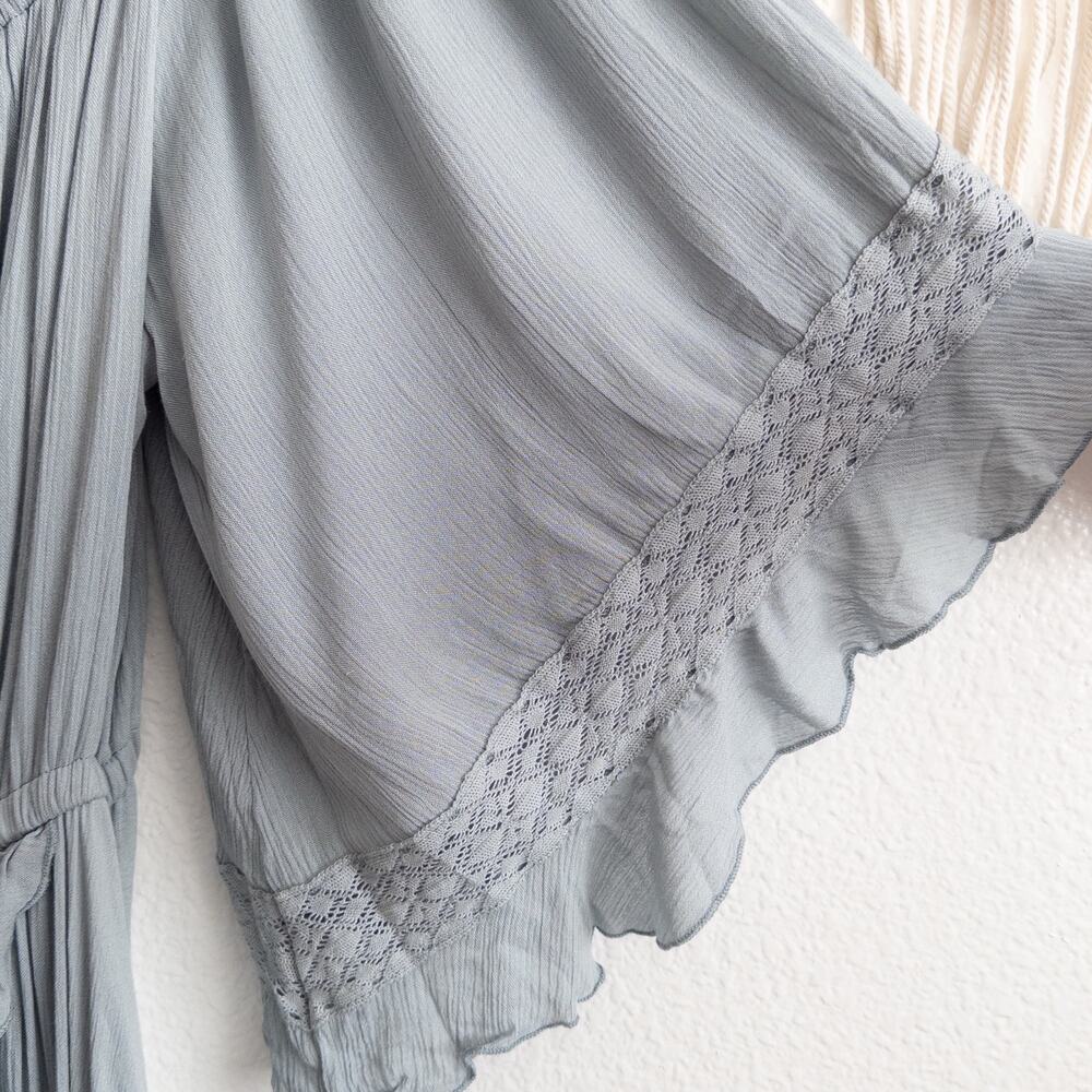 Free People Slate Blue Off-Shoulder Maxi Dress - Picture 6 of 12